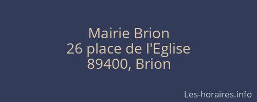 Mairie Brion