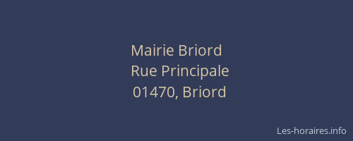Mairie Briord