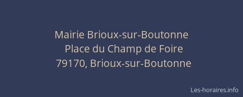 Mairie Brioux-sur-Boutonne