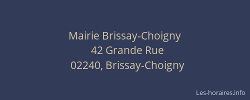 Mairie Brissay-Choigny