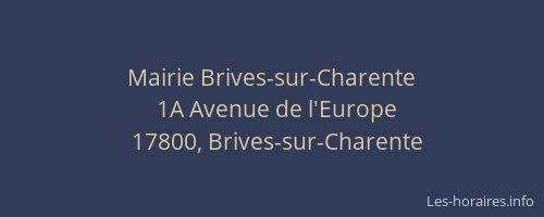 Mairie Brives-sur-Charente