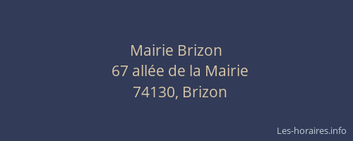 Mairie Brizon