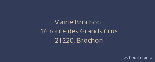 Mairie Brochon