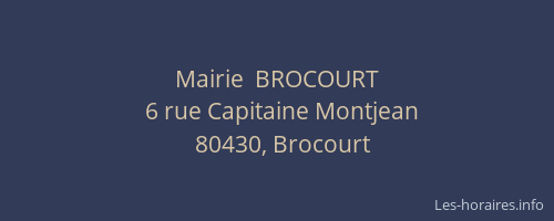 Mairie  BROCOURT