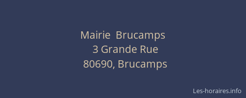 Mairie  Brucamps