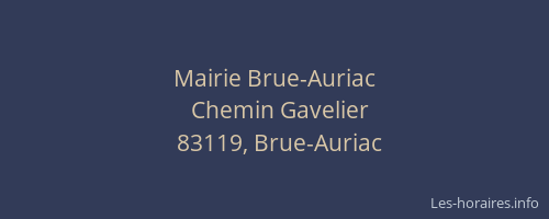 Mairie Brue-Auriac