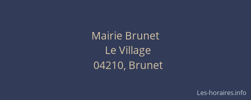 Mairie Brunet