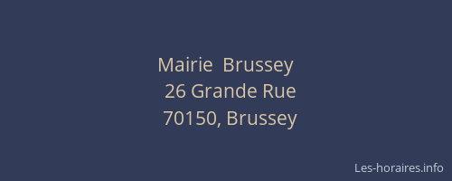 Mairie  Brussey