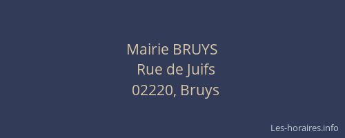 Mairie BRUYS