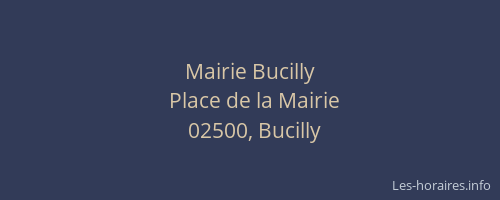 Mairie Bucilly