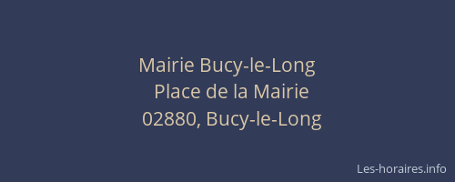 Mairie Bucy-le-Long