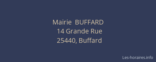 Mairie  BUFFARD