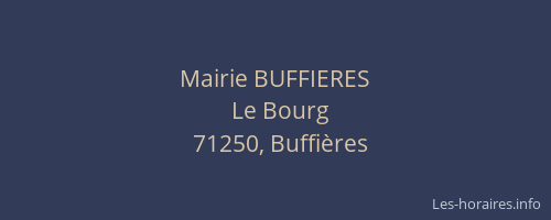 Mairie BUFFIERES
