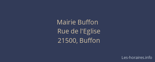 Mairie Buffon