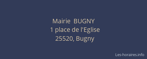 Mairie  BUGNY