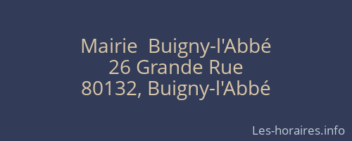 Mairie  Buigny-l'Abbé