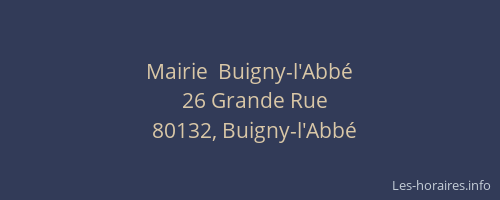 Mairie  Buigny-l'Abbé
