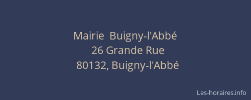 Mairie  Buigny-l'Abb&eacute;