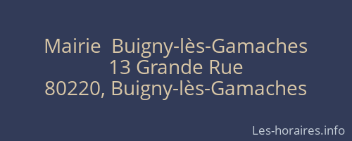Mairie  Buigny-lès-Gamaches