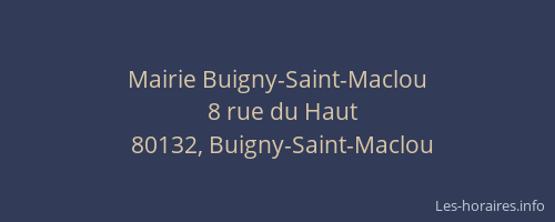 Mairie Buigny-Saint-Maclou