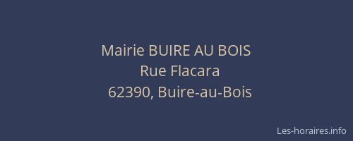 Mairie BUIRE AU BOIS