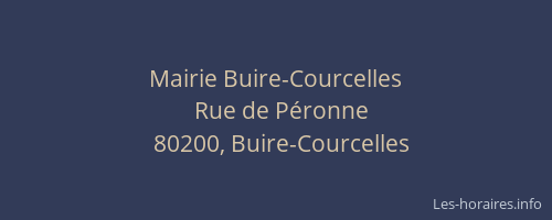 Mairie Buire-Courcelles
