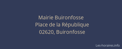 Mairie Buironfosse