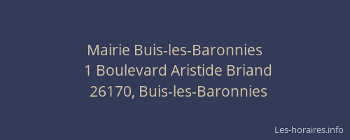 Mairie Buis-les-Baronnies