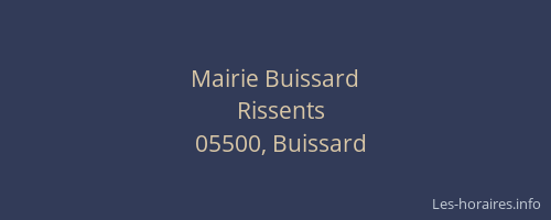 Mairie Buissard