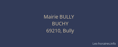 Mairie BULLY