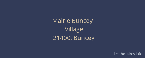 Mairie Buncey