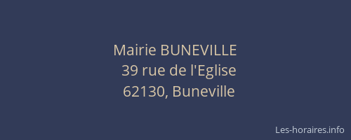 Mairie BUNEVILLE