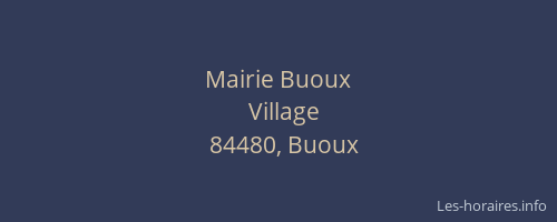 Mairie Buoux