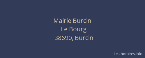 Mairie Burcin