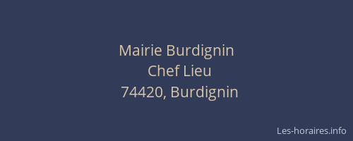 Mairie Burdignin
