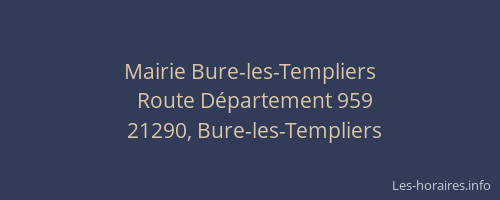 Mairie Bure-les-Templiers