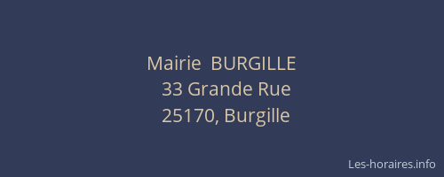 Mairie  BURGILLE