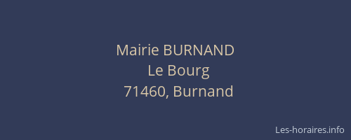 Mairie BURNAND