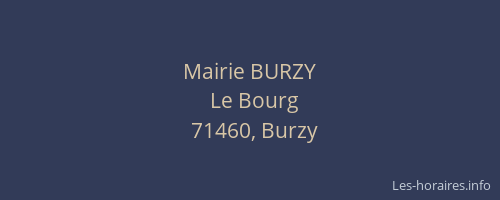 Mairie BURZY
