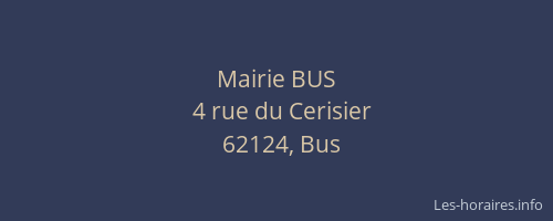 Mairie BUS
