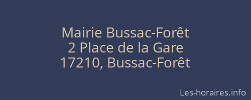 Mairie Bussac-Forêt