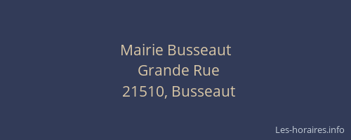 Mairie Busseaut