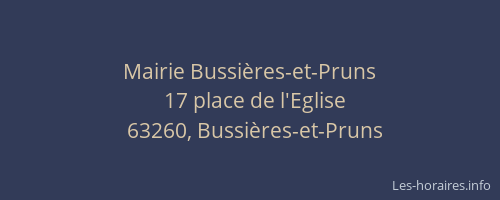Mairie Bussi&egrave;res-et-Pruns
