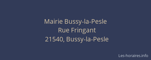 Mairie Bussy-la-Pesle