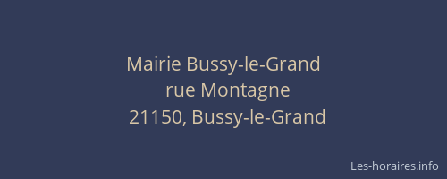Mairie Bussy-le-Grand