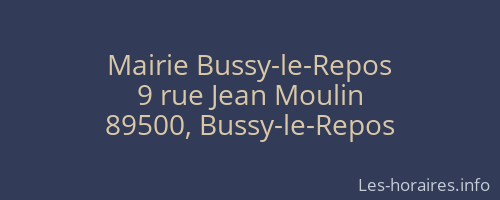 Mairie Bussy-le-Repos