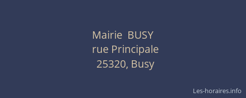 Mairie  BUSY