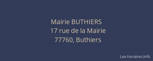 Mairie BUTHIERS