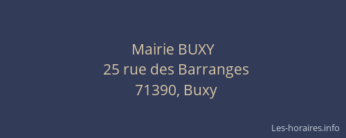 Mairie BUXY