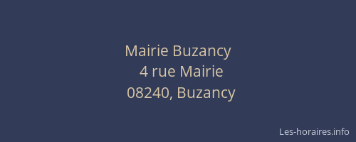 Mairie Buzancy